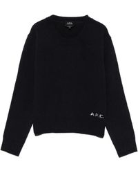A.P.C. - Anna Logo-Intarsia Wool Sweater - Lyst