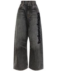 Balenciaga - Vaqueros Anchos Con Parche Del Logo - Lyst