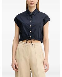 GAUDI - Drawstring Cropped Shirt - Lyst