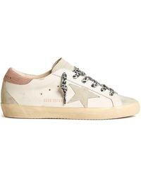 Golden Goose - Super Star Panelled Leather Sneakers - Lyst
