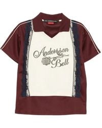 ANDERSSON BELL - Lace Polo Jersey Top - Lyst