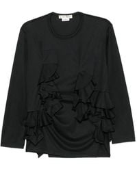Comme des Garçons - Ruffled Long-Sleeve T-Shirt - Lyst