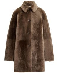 Ralph Lauren - Janise Waxed Lamb-Shearling Coat - Lyst