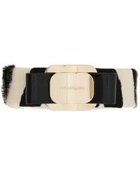 Ferragamo - Vara Bow Haarspange Mit Zebra-Print - Lyst