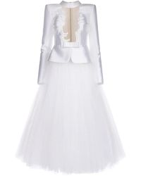 ARAFTU - Tulle Peplum Dress - Lyst