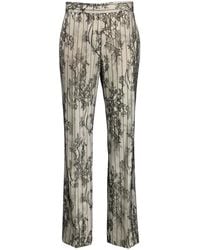 Moschino - Lace Straight-Leg Trousers - Lyst
