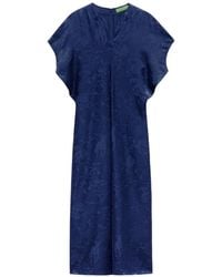 Shanghai Tang - Tang Jacquard Midi Dress - Lyst