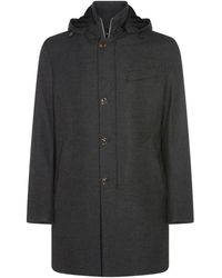 Montecore - Hooded Button Coat - Lyst