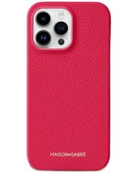 Maison De Sabre - Textured-Leather Iphone 14 Pro Phone Case - Lyst
