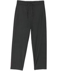 Amaranto - Drawstring-Waist Straight-Leg Trousers - Lyst