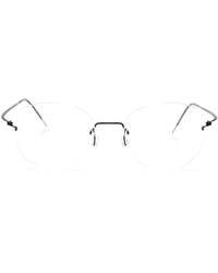 Lindberg - Occhiali Spirit Tondi Con Montatura A Giorno - Lyst