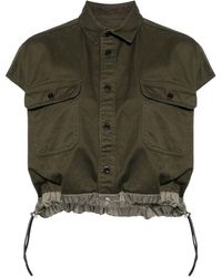 Sacai - Cap-sleeve Cotton Shirt - Lyst