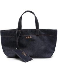 A.P.C. - Kleine Le Drummer Denim Shopper - Lyst