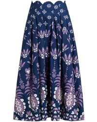 FARM Rio - Floral-print Midi-skirt - Lyst