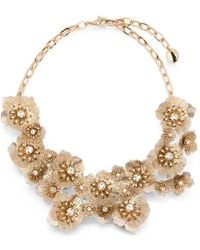 Carolina Herrera - Floral Crystal-Embellished Necklace - Lyst