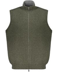 Fedeli - Cardigan Zippé En Cachemire À Design Sans Manches - Lyst
