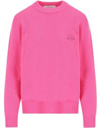 Giada Benincasa - Heart-Embroidery Cashmere Sweater - Lyst