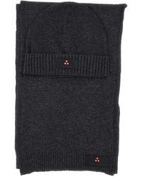 Peuterey - Ribbed Logo Scarf Set - Lyst