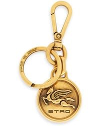 Etro - Embossed Pegaso-Charm Keyring - Lyst