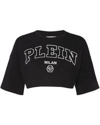 Philipp Plein - Katoenen Cropped Top Met Logo - Lyst