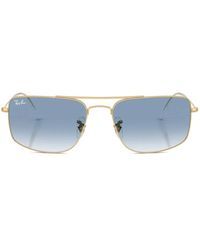 Ray-Ban - Lunettes De Vue À Monture Métallique Rectangulaire - Lyst