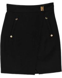 Elisabetta Franchi - Button-Detailed Mini Skirt - Lyst
