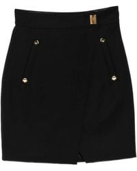 Elisabetta Franchi - Button-Detailed Mini Skirt - Lyst