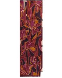 Maliparmi - Floral-Print Fringed Scarf - Lyst