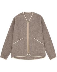 Fortela - Sherpa Herringbone Zip-Up Jacket - Lyst