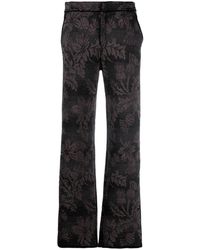 Barrie - Floral-jacquard Straight-leg Lurex Trousers - Lyst