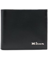Kiton - Portefeuille en cuir à logo - Lyst
