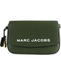 Marc Jacobs - Logo-Print Pebbled-Leather Clutch Bag - Lyst