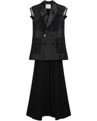 Sacai - Veston À Boutonnière Croisée - Lyst