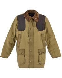 Barbour - Veste Boutonnée À Col Contrastant - Lyst