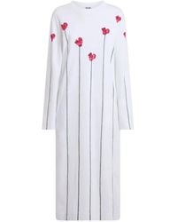 Moschino - Floral-Print 3D-Appliqué Maxi Dress - Lyst