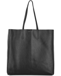 Carven - Jean Logo-Embossed Leather Tote Bag - Lyst