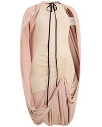 Philosophy Di Lorenzo Serafini - Cape-Detail Ruched Mini Dress - Lyst