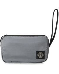 Stone Island - Logo-Patch Wristlet Clutch Bag - Lyst