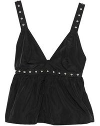 Liu Jo - Stud-Embellished V-Neck Top - Lyst