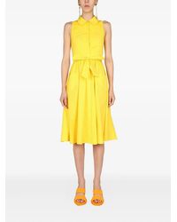 Moschino - Sleeveless Peter Pan-Collar Midi Dress - Lyst