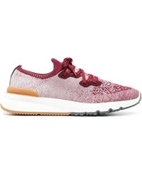 Brunello Cucinelli - Sneakers Mit Gestricktem Obermaterial - Lyst