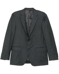 Canali - Geruit Wollen Pak - Lyst