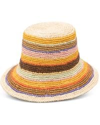 Zimmermann - Stripe-Pattern Bucket Hat - Lyst