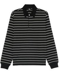 Stussy - Striped Long-Sleeve Polo Shirt - Lyst