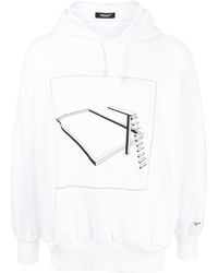 Undercover - Graphic Print Drawstring Hoodie - Lyst