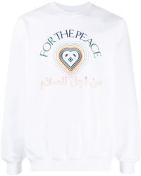 CASABLANCA - Peace Gradient-Print Cotton Sweatshirt - Lyst