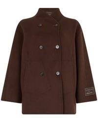 Slowear - Double-Breasted High-Neck Coat - Lyst