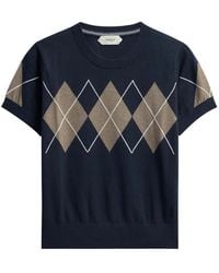 Pringle of Scotland - Argyle-Pattern Short-Sleeve T-Shirt - Lyst