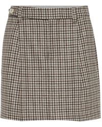 Brunello Cucinelli - Checked Flannel Mini Skirt - Lyst