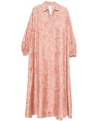 Max Mara - Button-Placket Long-Sleeved Maxi Dress - Lyst